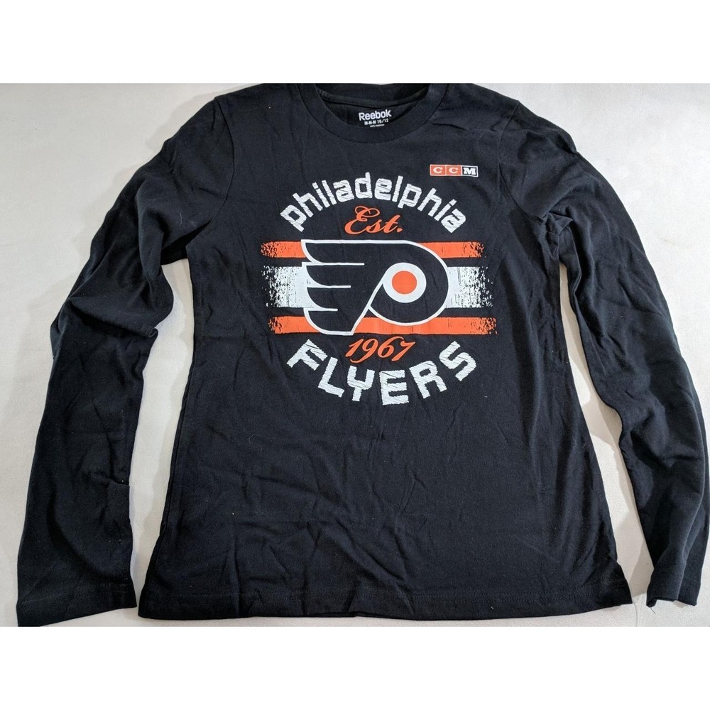 Reebok Youth‎ Medium 10/12 Philadelphia Flyers NHL Hockey T‑Shirt Tee Shirt NEW